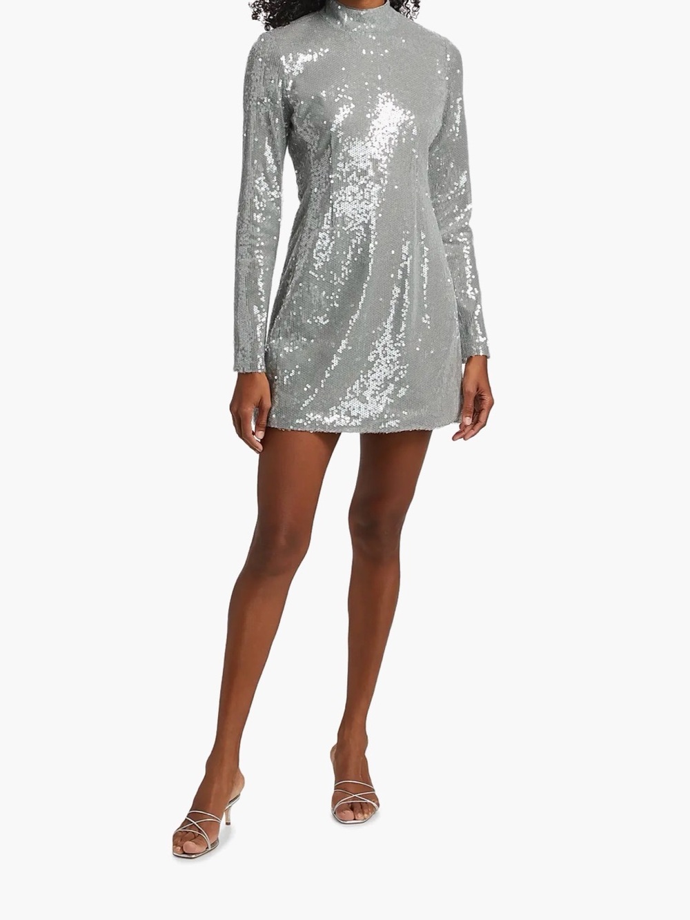 Daphne Sequin Long-Sleeve Minidress
